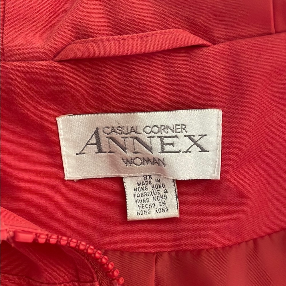 Women’s Red Rain Jacket With Hood Plus 3X - Picture 2 of 8
